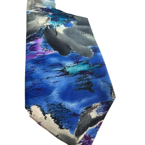 Italian All Silk Handmade Mens TIe 55" Colorful - Picture 4 of 5